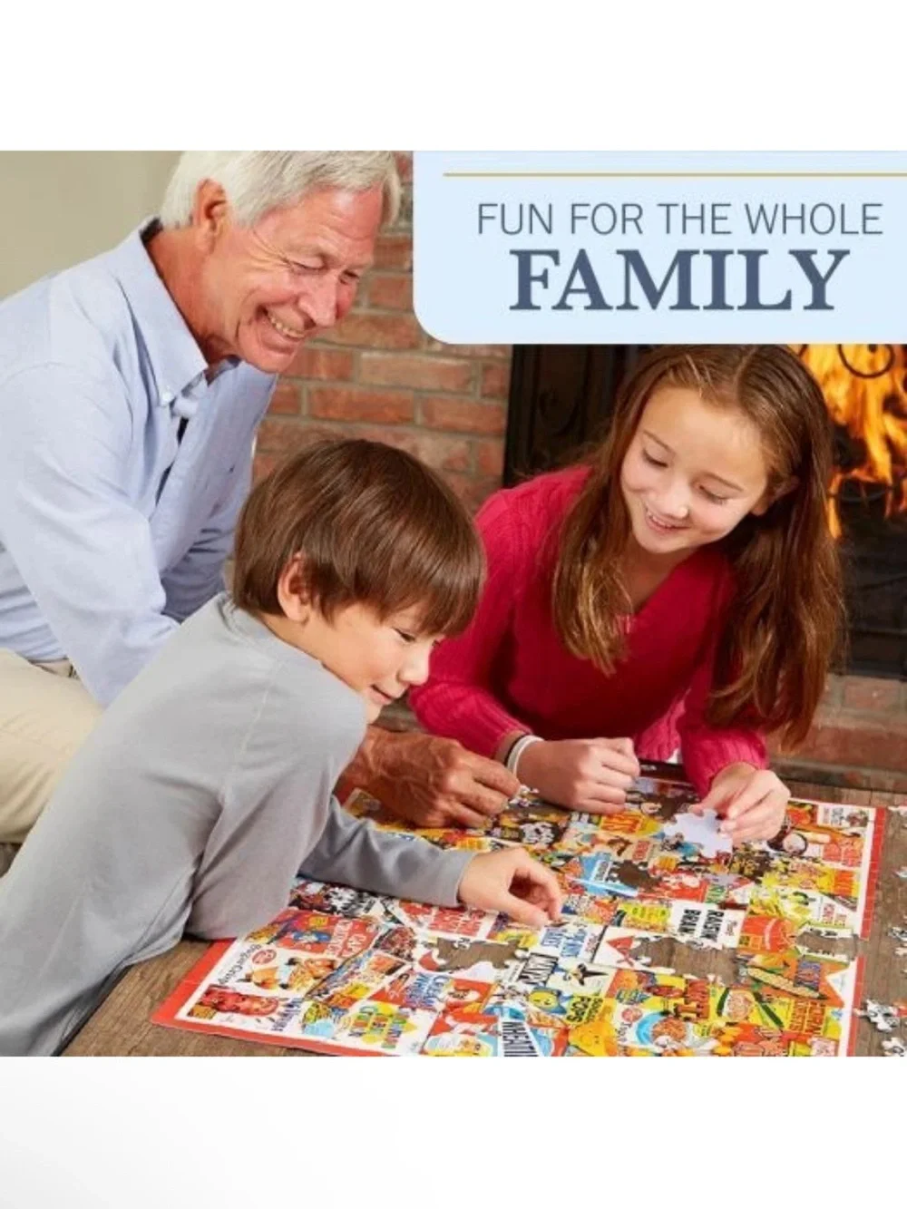 White Mountain Movies Collage Puzzle - Bright Multicolor Art